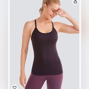 CRZ YOGA Seamless Workout Tank Top Women’s Racerback Athletic Camisole Sports M
